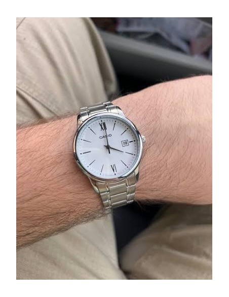 reloj clásico cuarzo hombre Casio Classic MTP-V002D-7B3 44 × 37 × 9.6 mm correa de acero